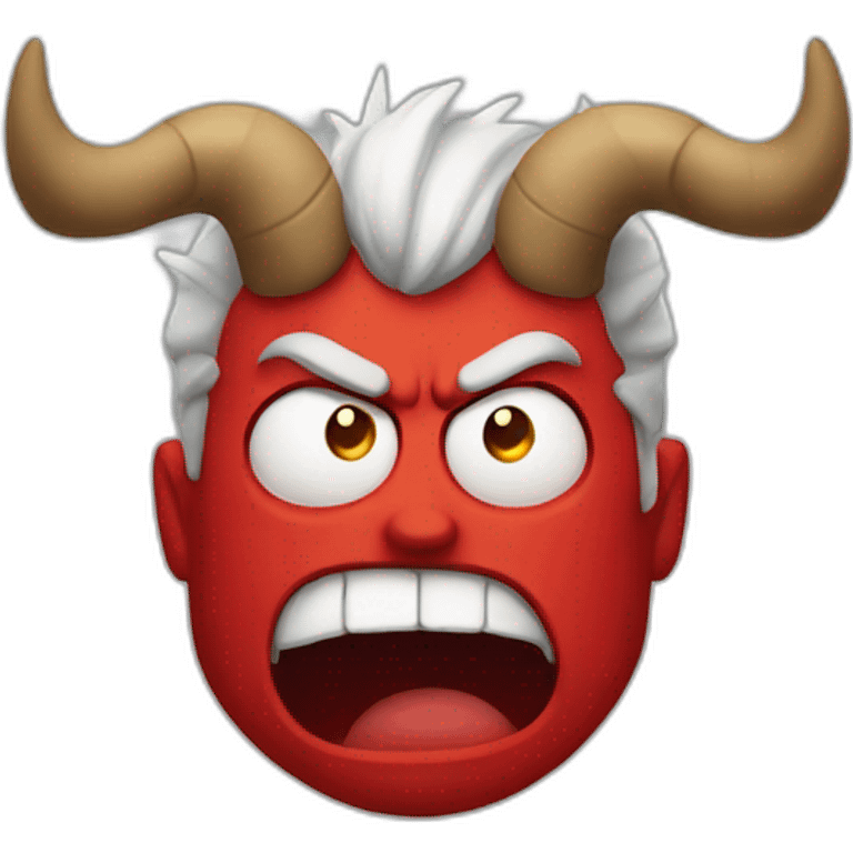 guy with horns very angry and red skin emoji