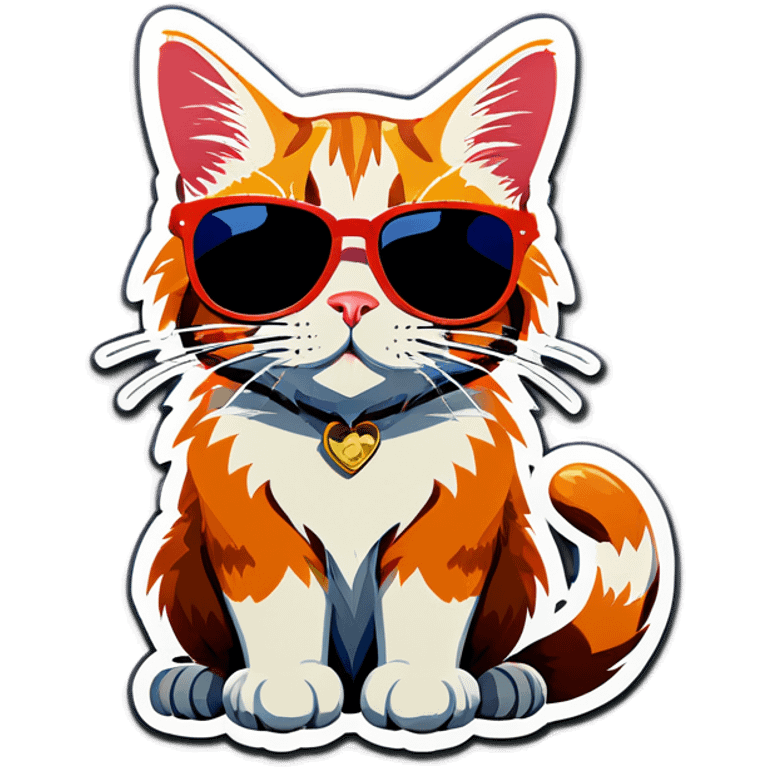 Cat with sunglasses emoji