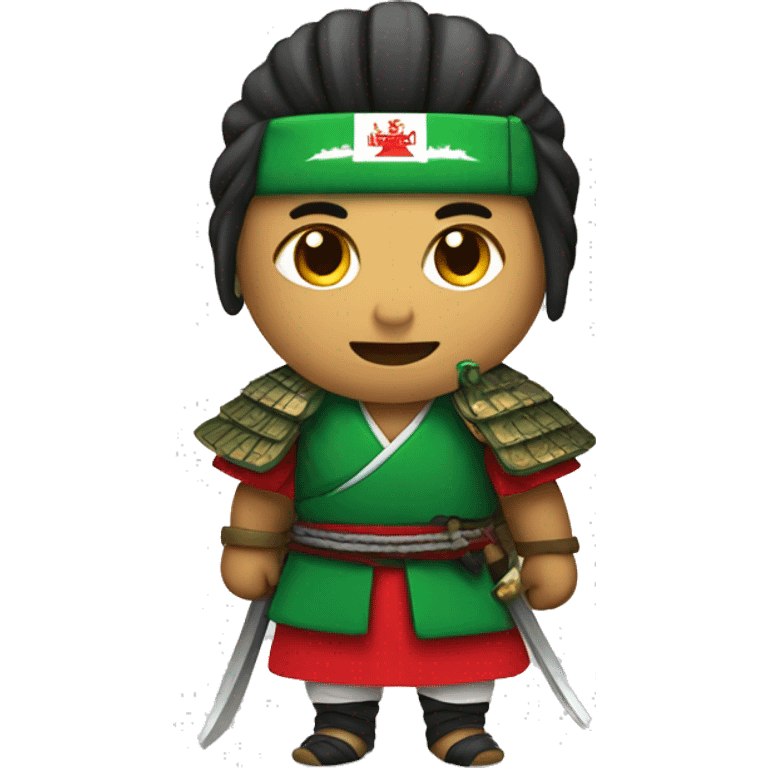 Samurai with Bulgarian flag clothes emoji