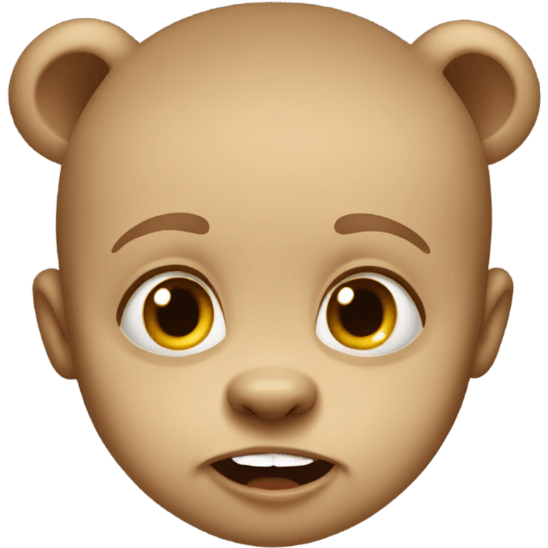 Scary baby bear emoji