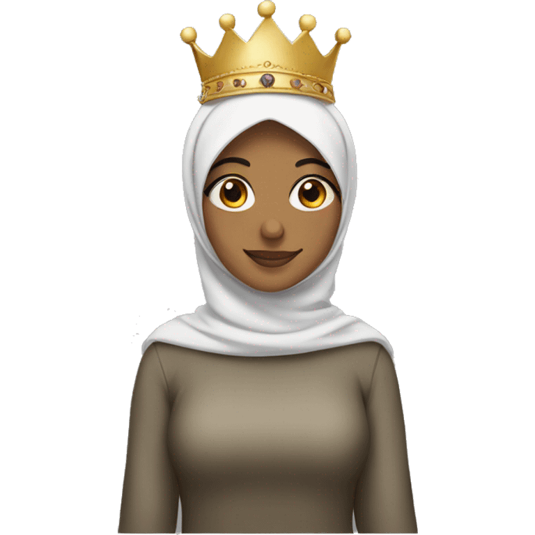 Hijabi with crown emoji