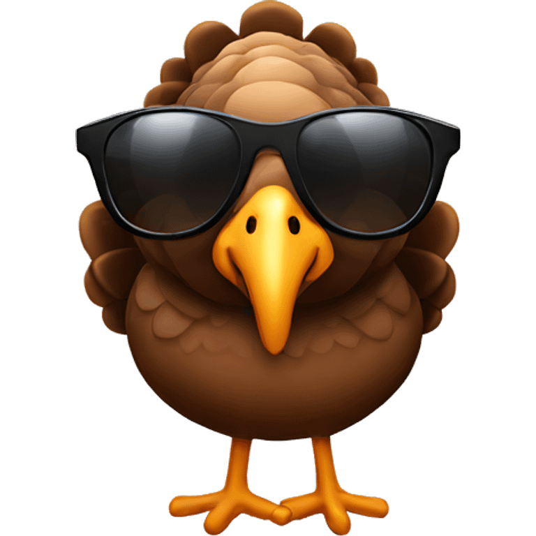 Turkey with sunglasses emoji