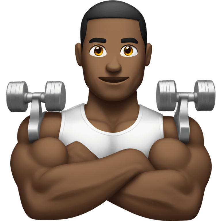 one white arm with dumbbells emoji