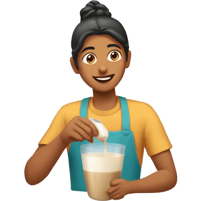 Indian making milk tea emoji