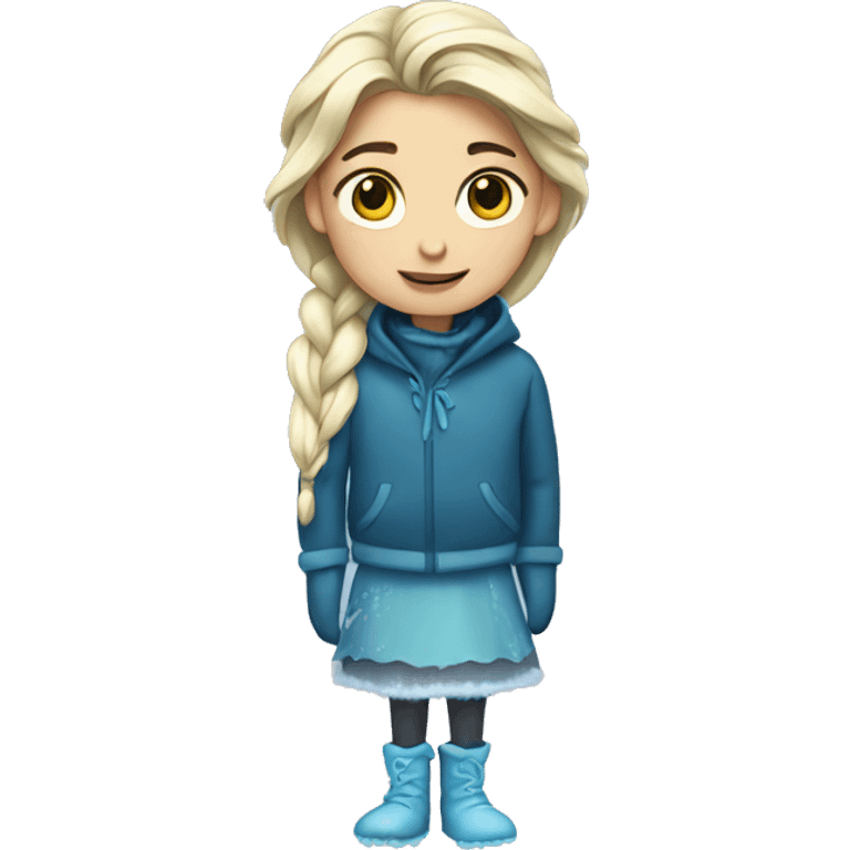 Girl with frozen feet  emoji