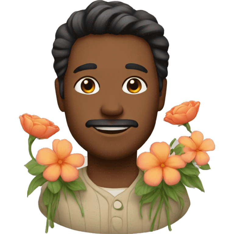 Hombre con flores emoji