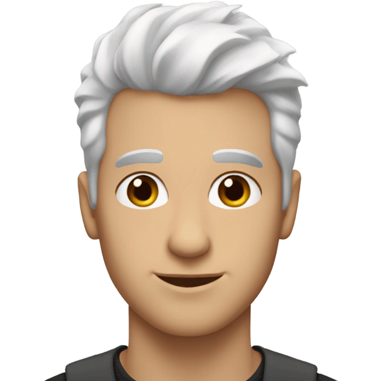 caucasian man 23 years old with dye white hair emoji