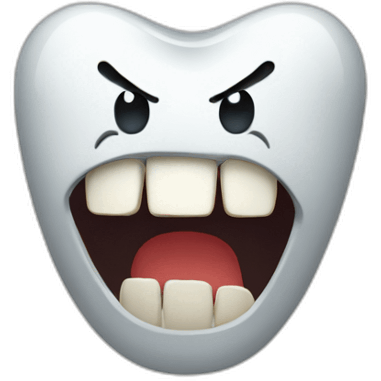 Angry tooth  emoji