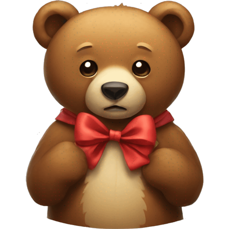 A bear with a bow emoji