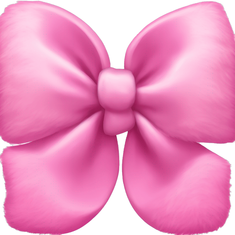 Pink fluffy bow emoji