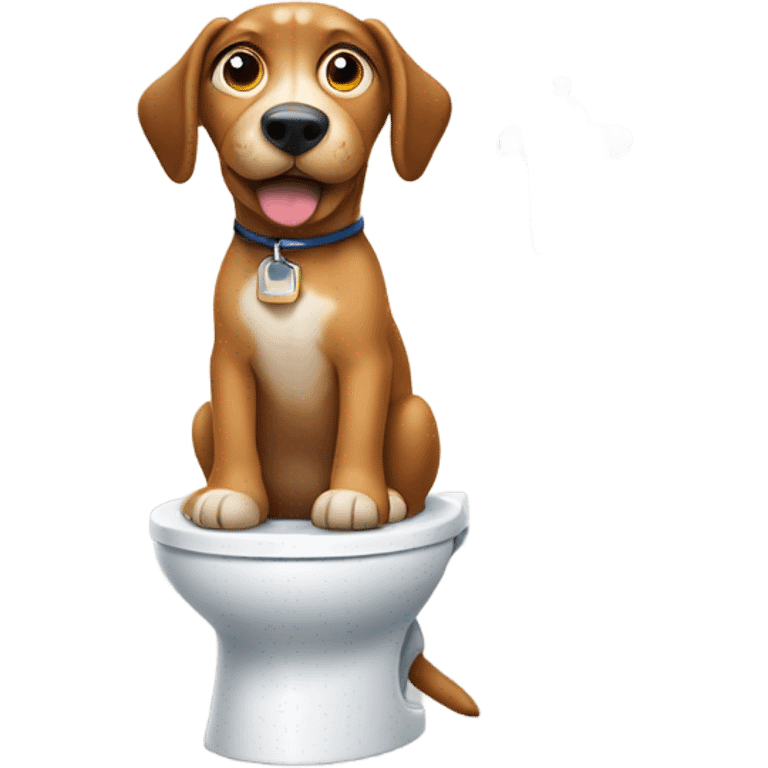 Werner dog on toilet  emoji