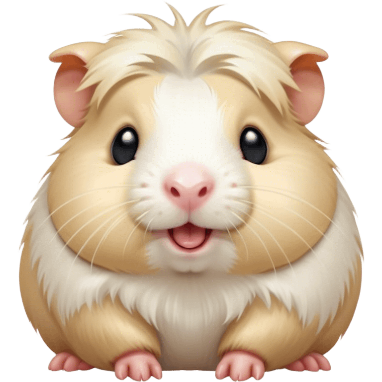 Cinematic Cute Yawning White Guinea Pig Portrait Emoji, Head tilted slightly with a dramatic, wide-open yawn, revealing a soft, downy white fur with tiny drooping ears, round dark eyes barely open in drowsy contentment, Simplified yet irresistibly adorable features, highly detailed, glowing with a soft, cozy glow, high shine, relaxed yet expressive, stylized with a touch of whimsy, bright and endearing, soft glowing outline, capturing the essence of a sleepy yet affectionate guinea pig, so drowsy it feels like it could stretch right out of the screen and curl up for a nap! emoji