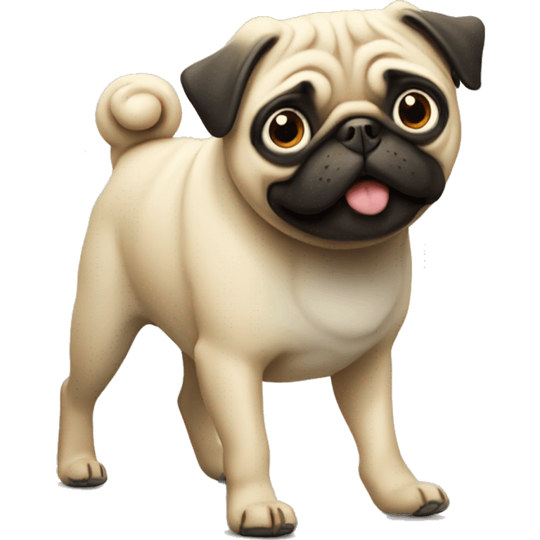 Pug walking emoji