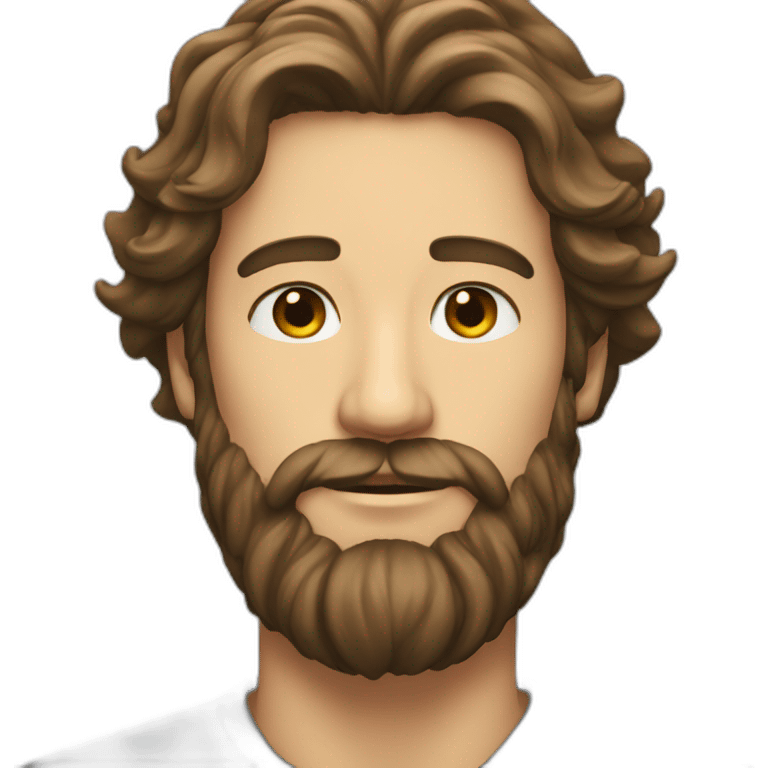 long haired beard man emoji