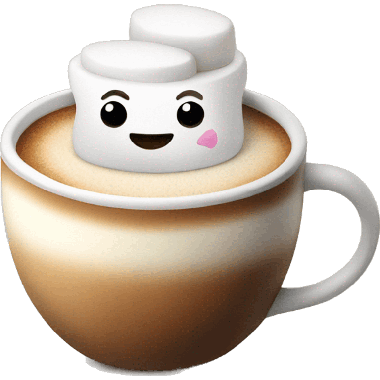 Cozy coffee with marshmallows  emoji