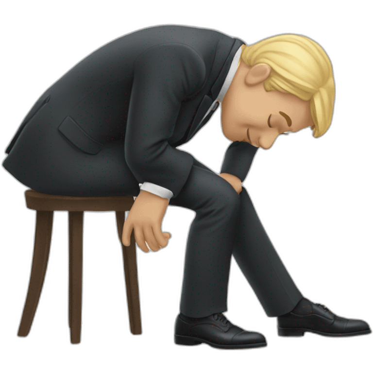 A gentleman - bowing out emoji