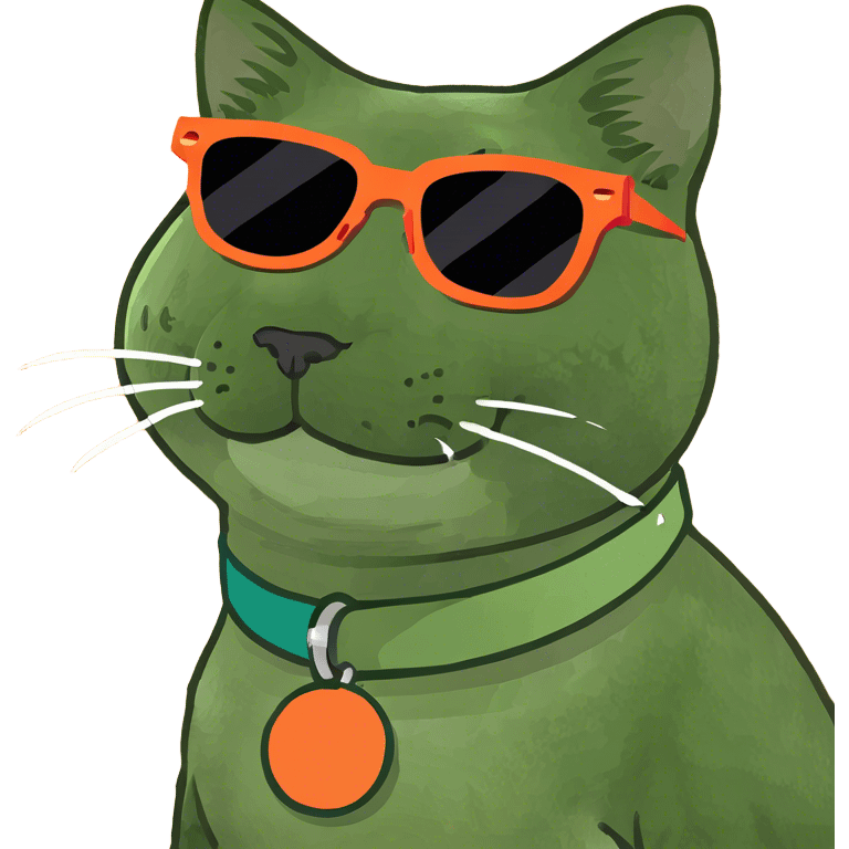 Cat with sunglasses emoji