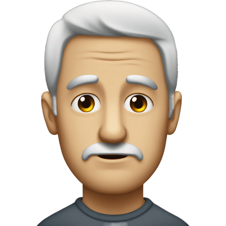 Retrato de un hombre triste por haber reprobado un parcial  emoji