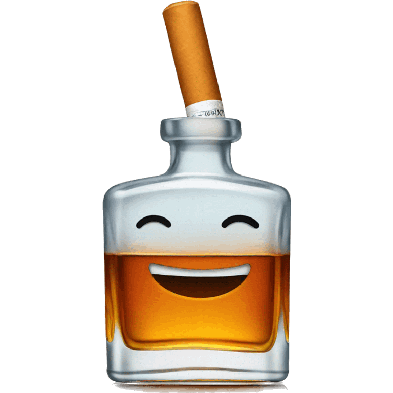 whiskey with cigarettes emoji