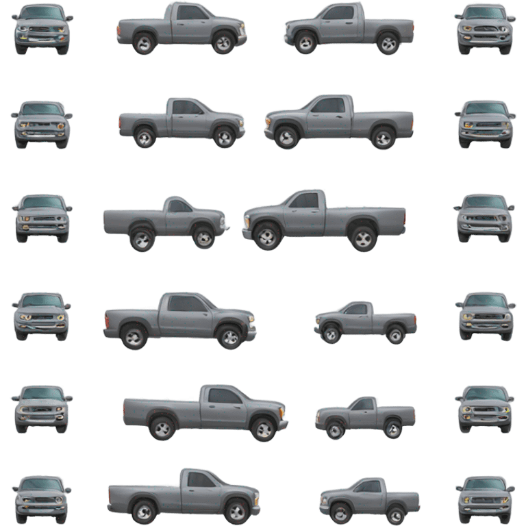 Grey pickup truck emoji