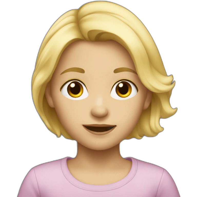 blonde hair young child emoji