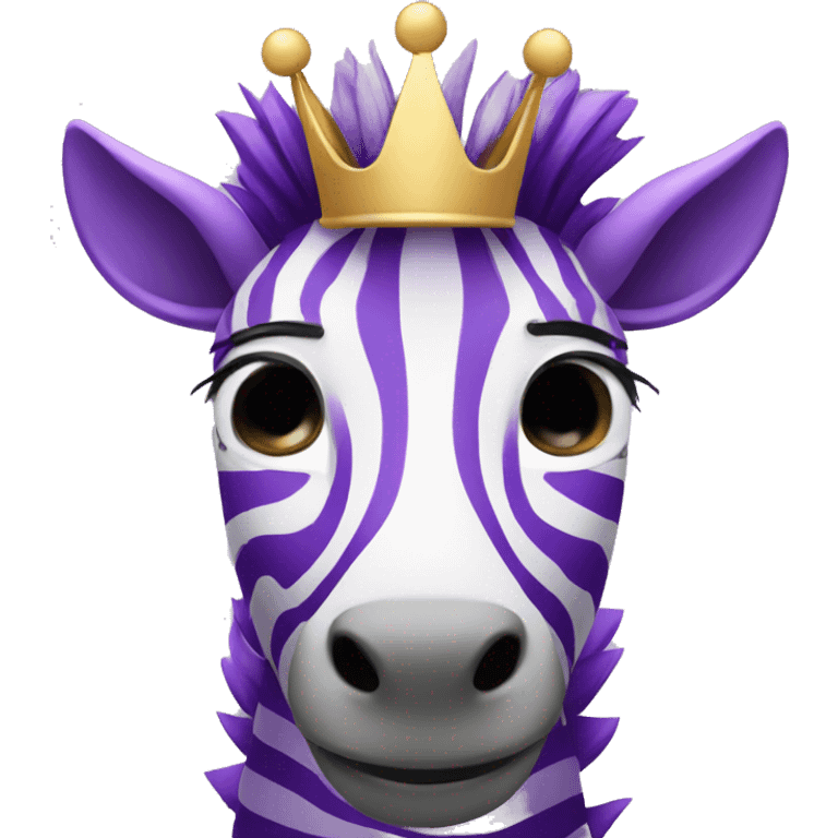 purple zebra with crown emoji