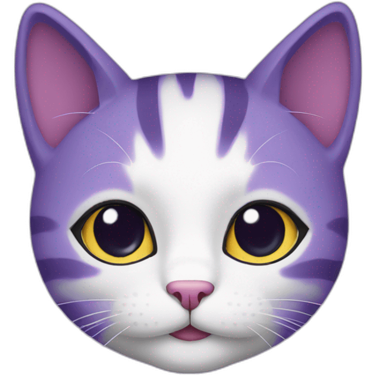 Lovely purple cat emoji