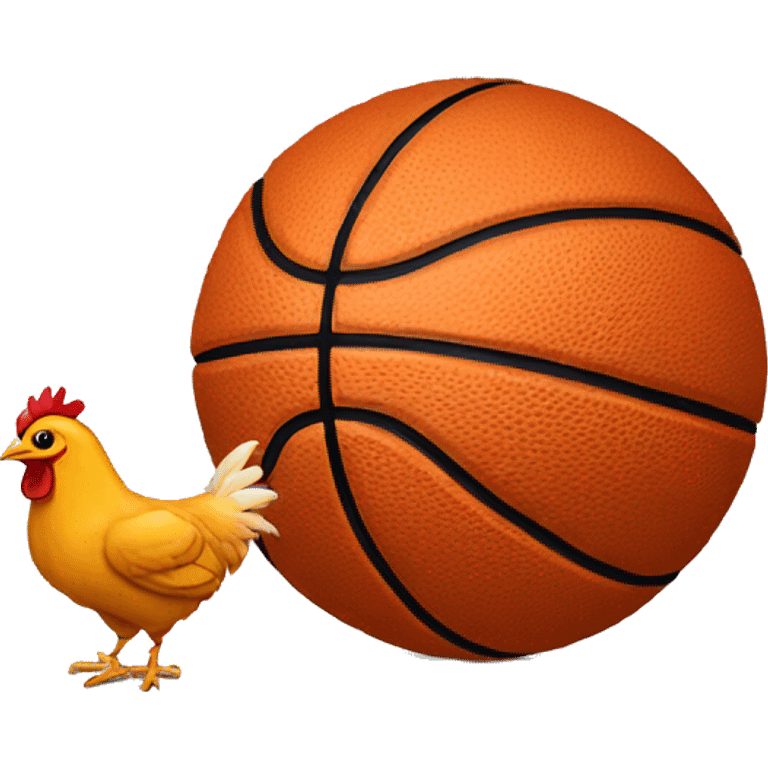 basketball and chicken emoji