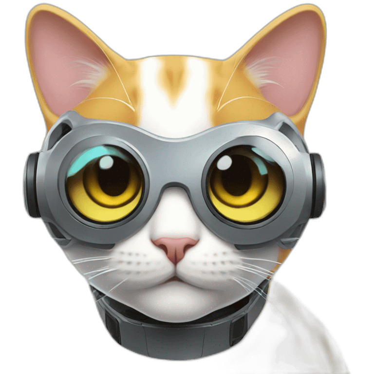 Virtual Reality Robot Cat emoji