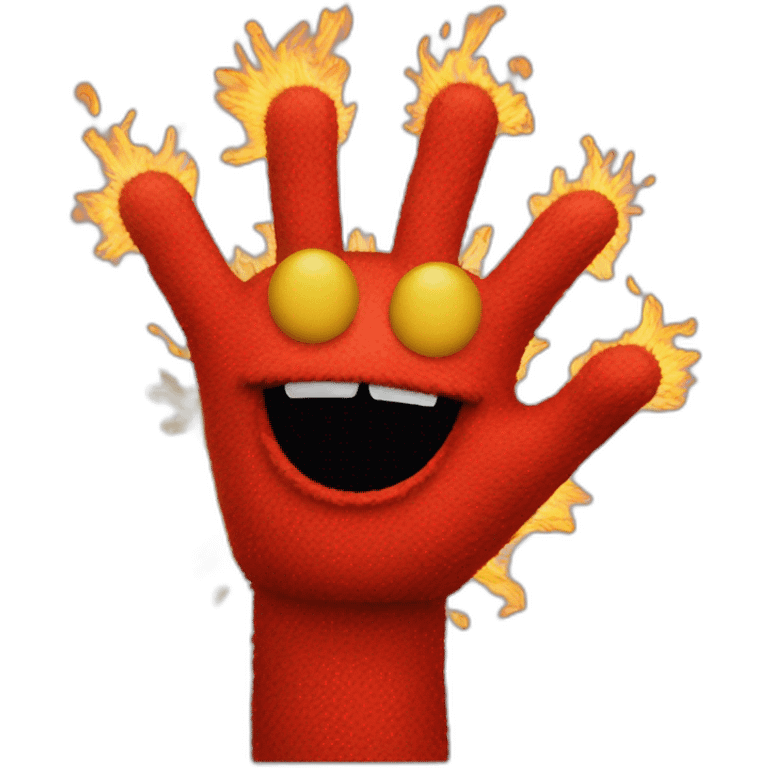 elmo fire hands emoji