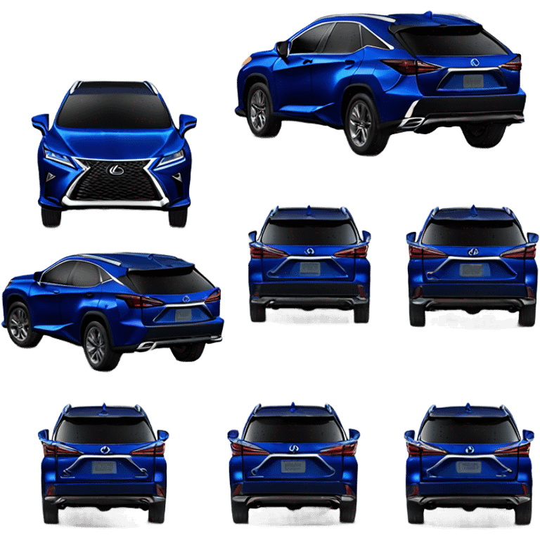 lexus rx sport blue car dark 2022 emoji