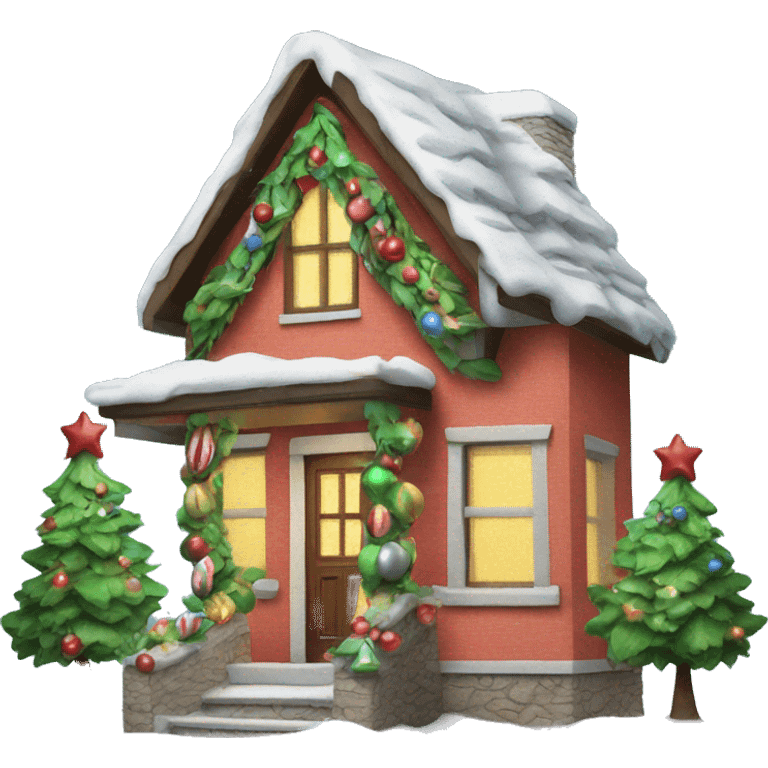 Christmas house emoji