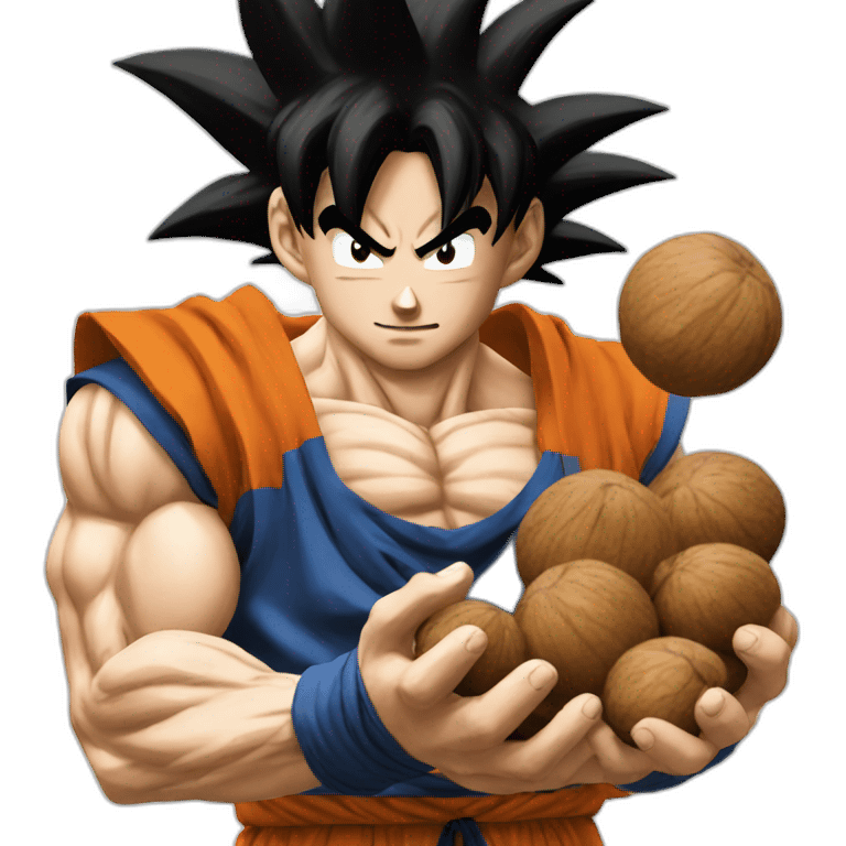 goku holding nuts emoji