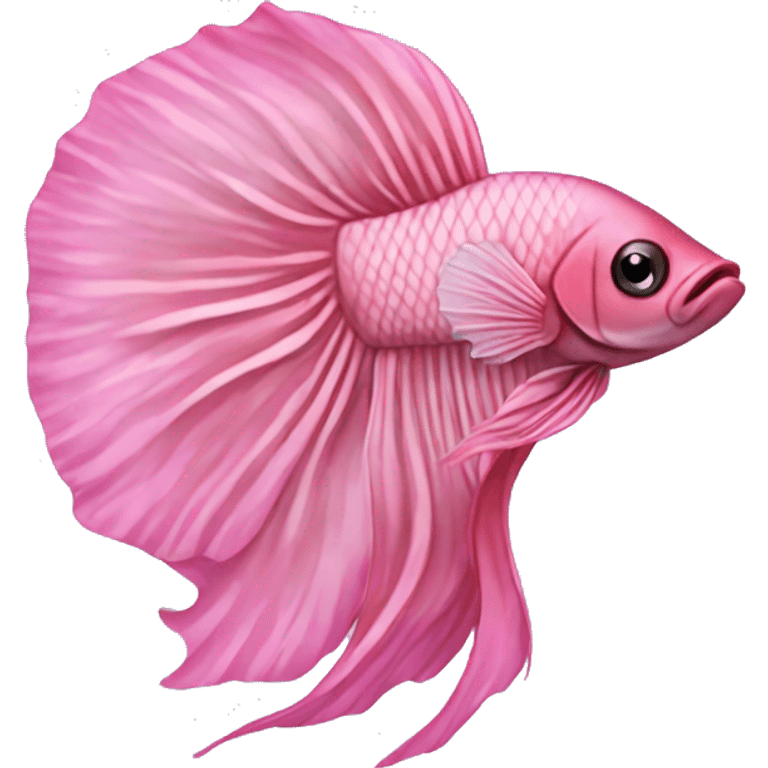 Over halfmoon Betta fish pink emoji