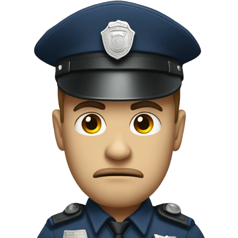 Grumpy policeman emoji