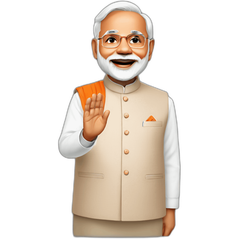 narendra modi waving emoji