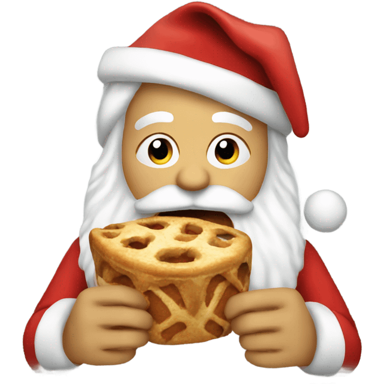 Santa eating emoji