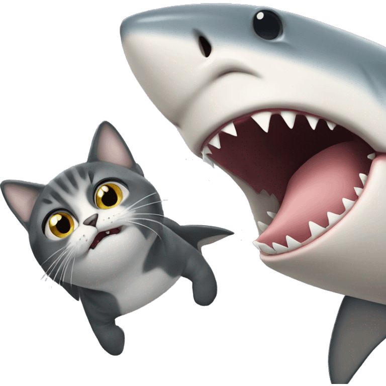 shark with cat emoji