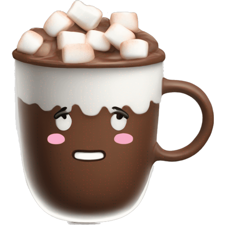 Hot chocolate with marshmallows  emoji