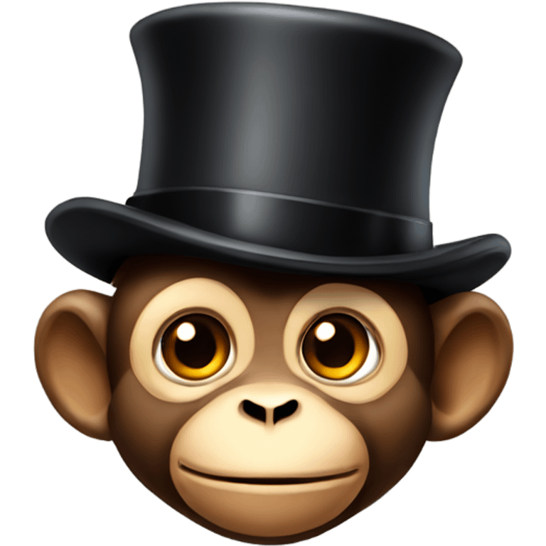 monkey wearing a top hat  emoji