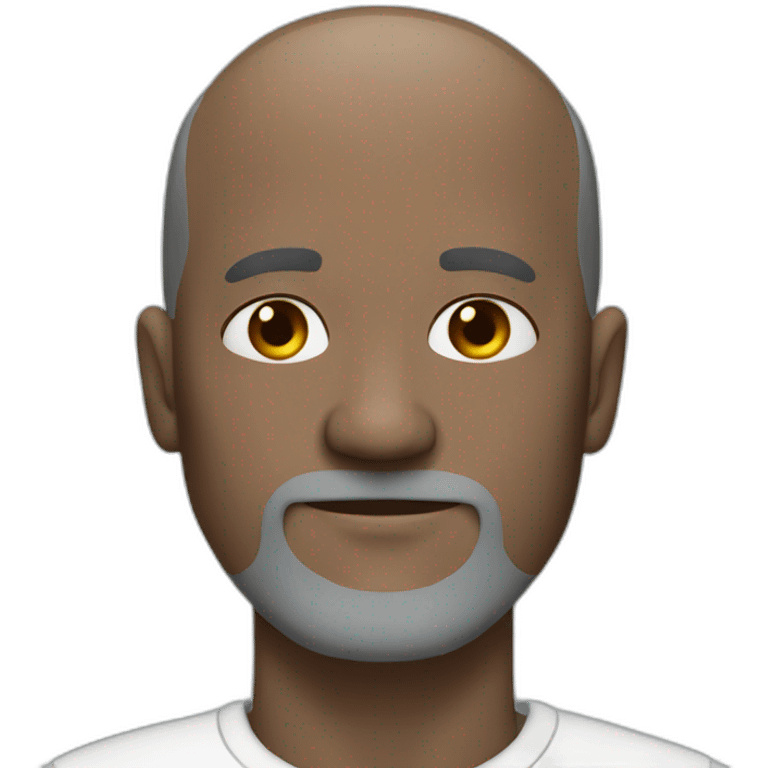 slightly older bald guy with blue eyes and dark grey beard emoji