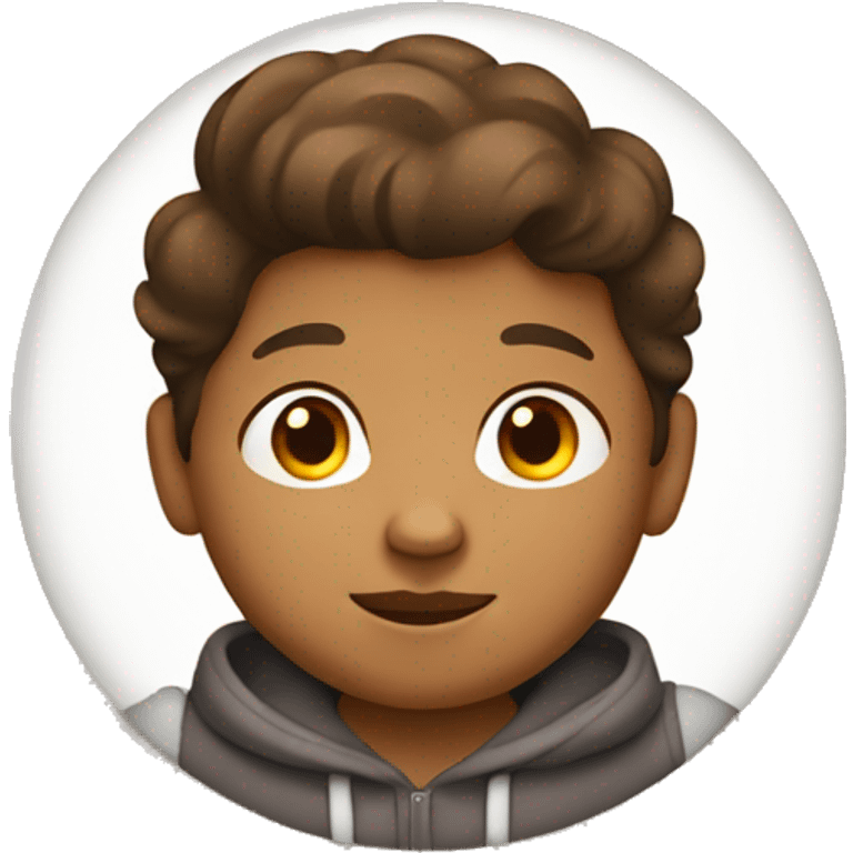 10 year old chubby brown skinned brown haired boy emoji