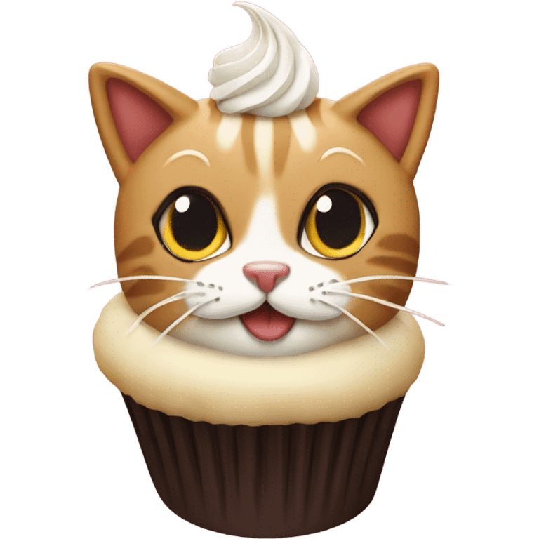 A cat cupcake emoji