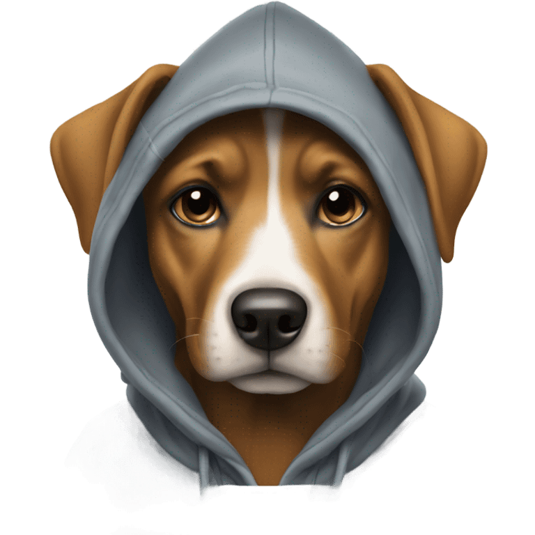 Dog wearing hoodie  emoji