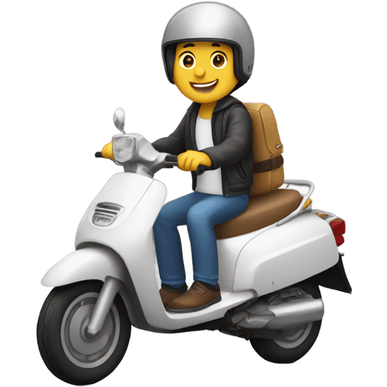 Me on a moped  emoji