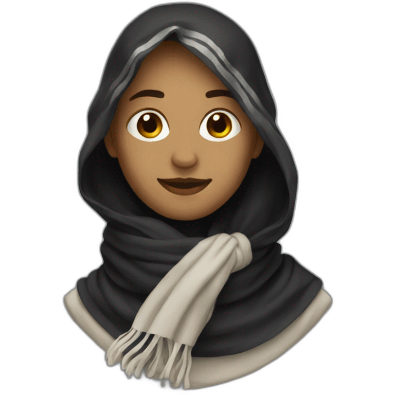 black scarf emoji