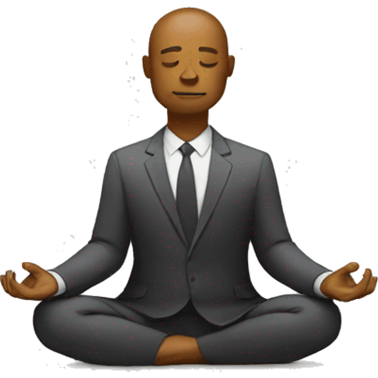 businessman meditating emoji