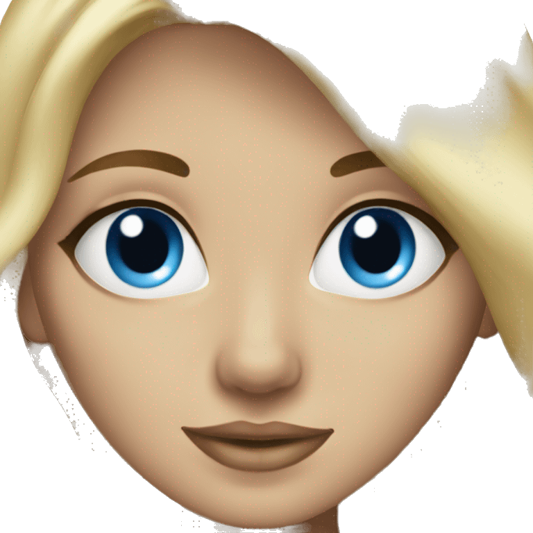 Beautiful blue-eyed blonde emoji