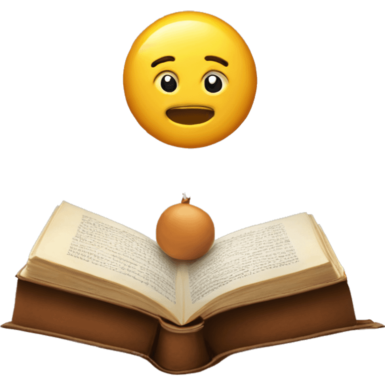 Un macarrón leyendo un libro  emoji