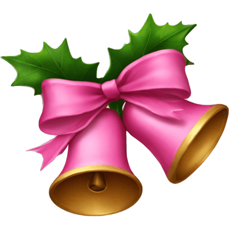 pink Christmas bells emoji